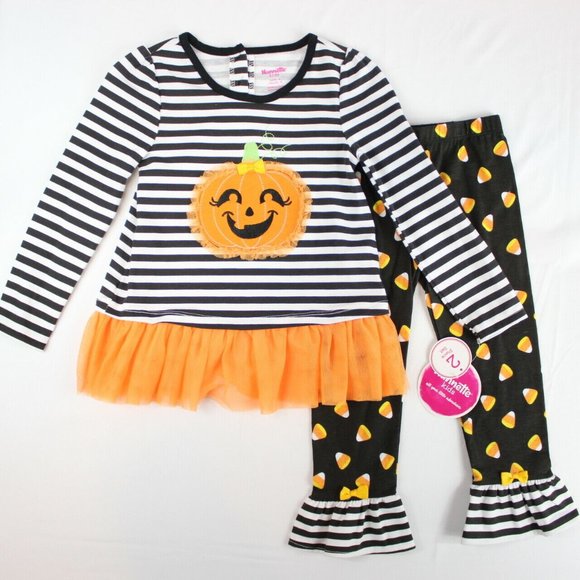 3/$60 Nannette Girls 2 Piece Halloween Outfit Set